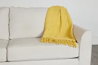 Sunny Yellowcotton 50"x 60" Throw