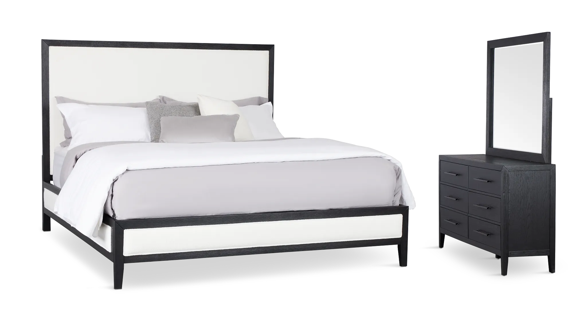 Alden Black Uph Platform Bedroom