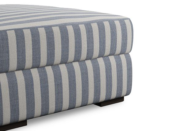 Edgewater Sea Lane Dark Blue Ottoman