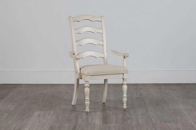 Savannah Ivory Wood Arm Chair