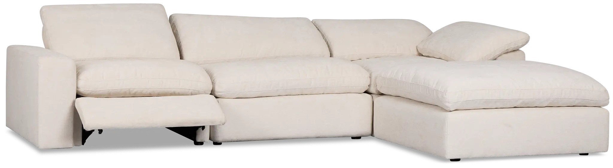 Drift Light Beige Fabric Small Right Bumper Power Reclining Sectional Drift Light Beige Fabric Small Right Bumper Power Reclining Sectional