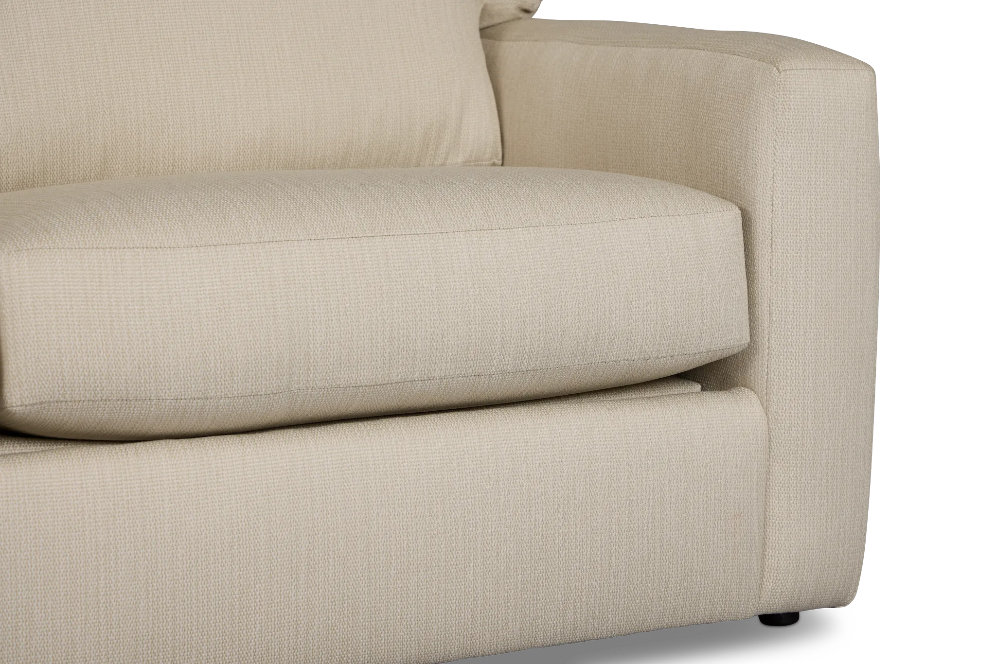 Rhodes Beige Fabric Memory Foam Sleeper