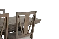 Heron Cove Light Tone Trestle Rectangular Table & 4 Wood Chairs