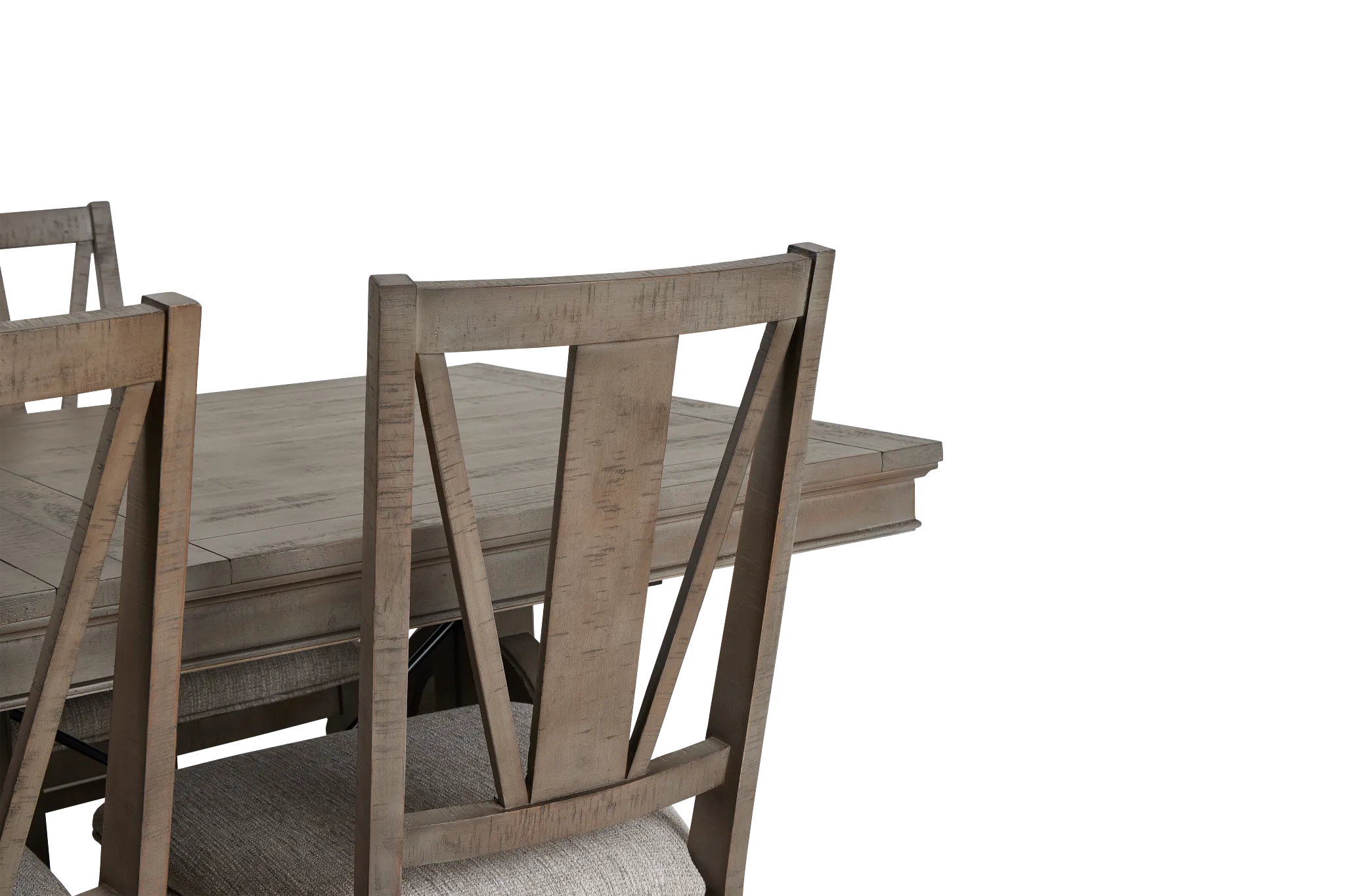 Heron Cove Light Tone Trestle Rectangular Table & 4 Wood Chairs