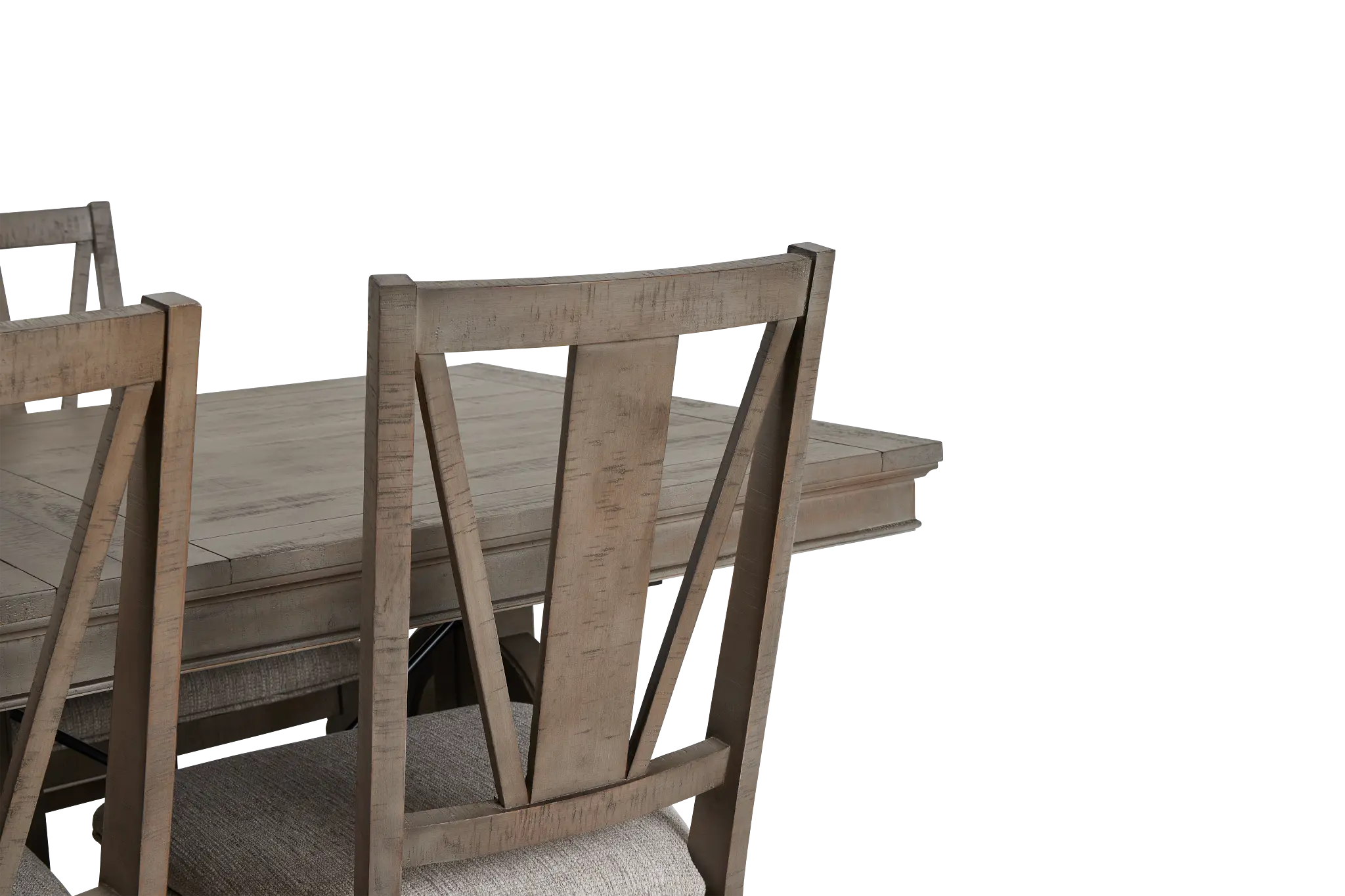 Heron Cove Light Tone Trestle Rectangular Table & 4 Wood Chairs Heron Cove Light Tone Trestle Rectangular Table & 4 Wood Chairs