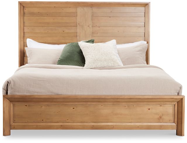 Vail Light Tone Panel Bed