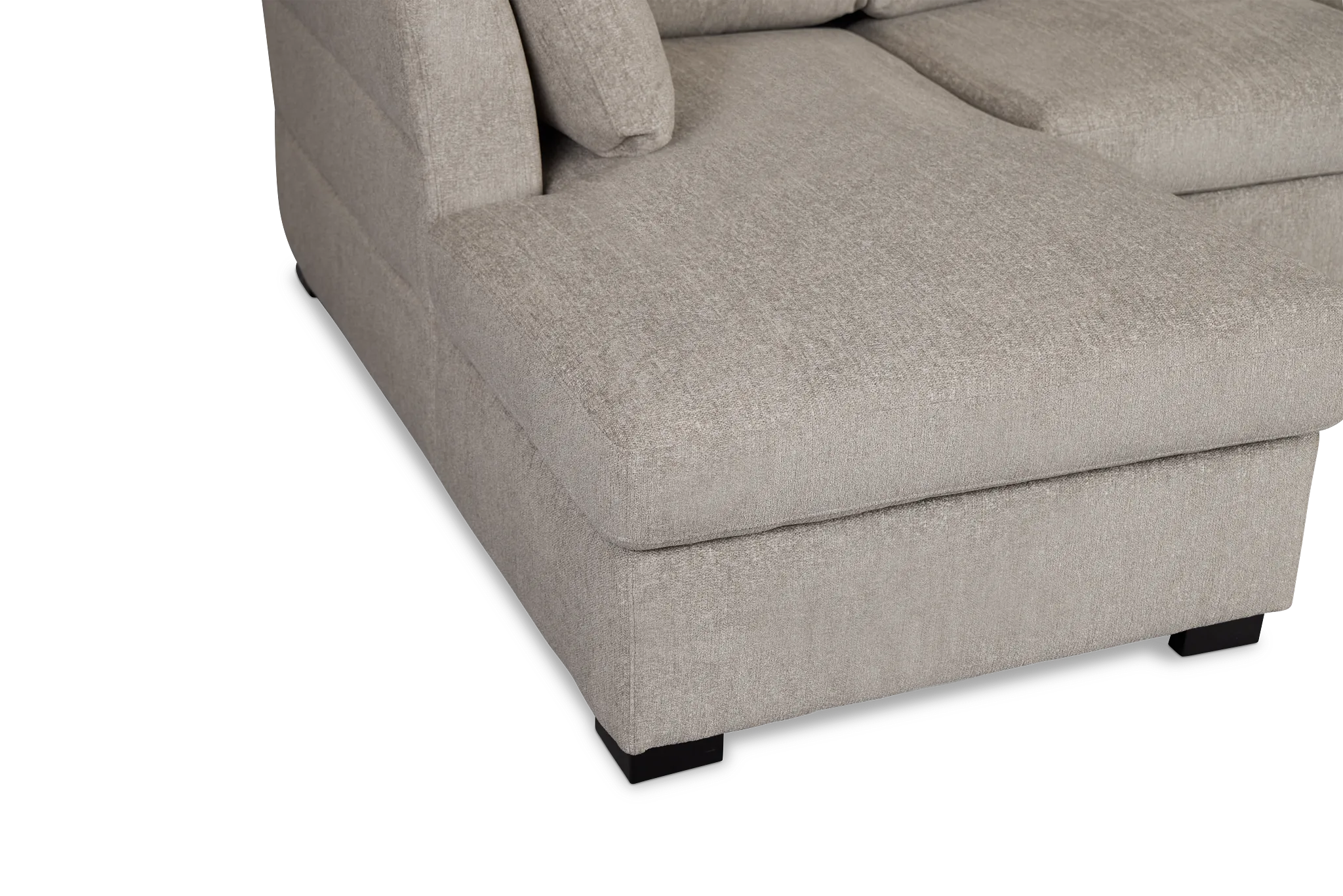 Amber Light Gray Fabric Small Left Chaise Storage Sleeper Sectional