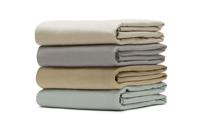 Linen Blend Ivory Sheet Set
