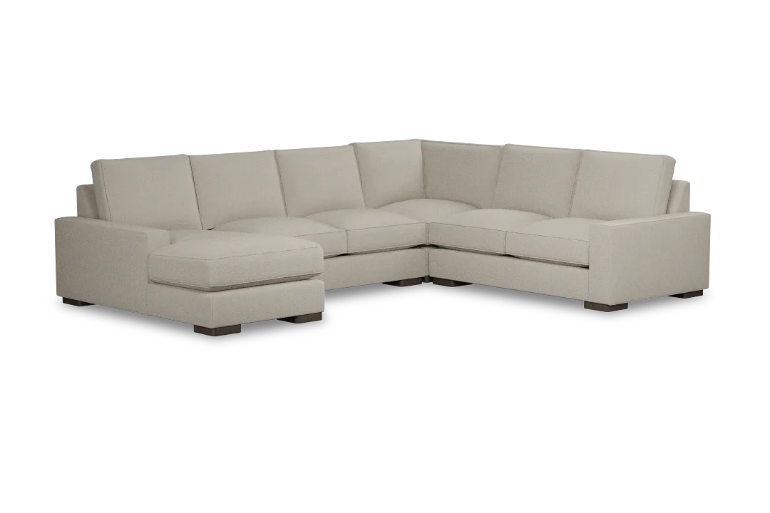 Edgewater Peyton Beige Medium Left Chaise Sectional