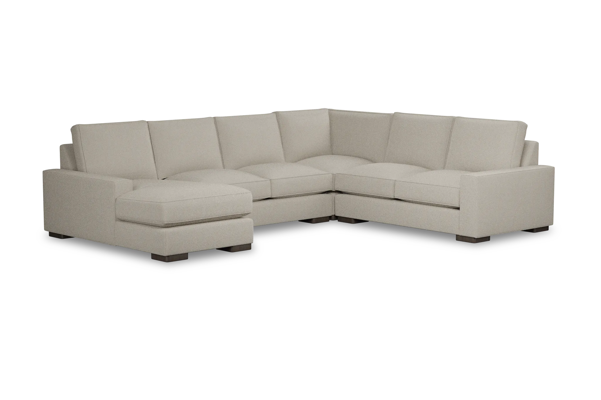 Edgewater Peyton Beige Medium Left Chaise Sectional