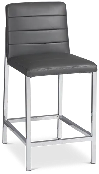 Amalfi Gray 24" Upholstered Barstool