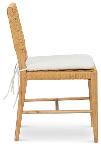 Malibu Light Tone Woven Upholstered Side Chair