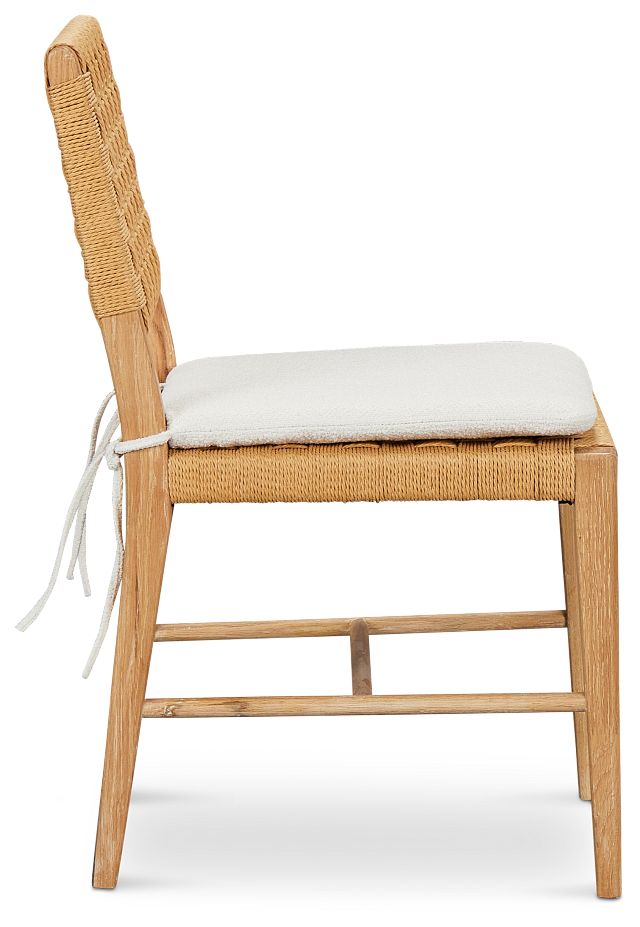 Malibu Light Tone Woven Upholstered Side Chair