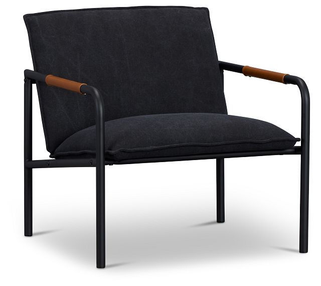 Theo Black Fabric Accent Chair