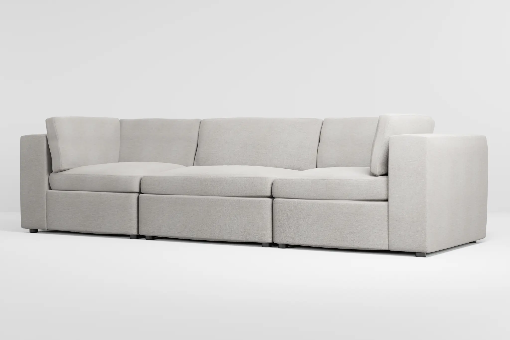 Destin Maguire Pewter Fabric 3-piece Modular Sofa Destin Maguire Pewter Fabric 3-piece Modular Sofa