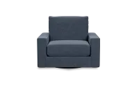 Edgewater Elevation Dark Blue Swivel Chair