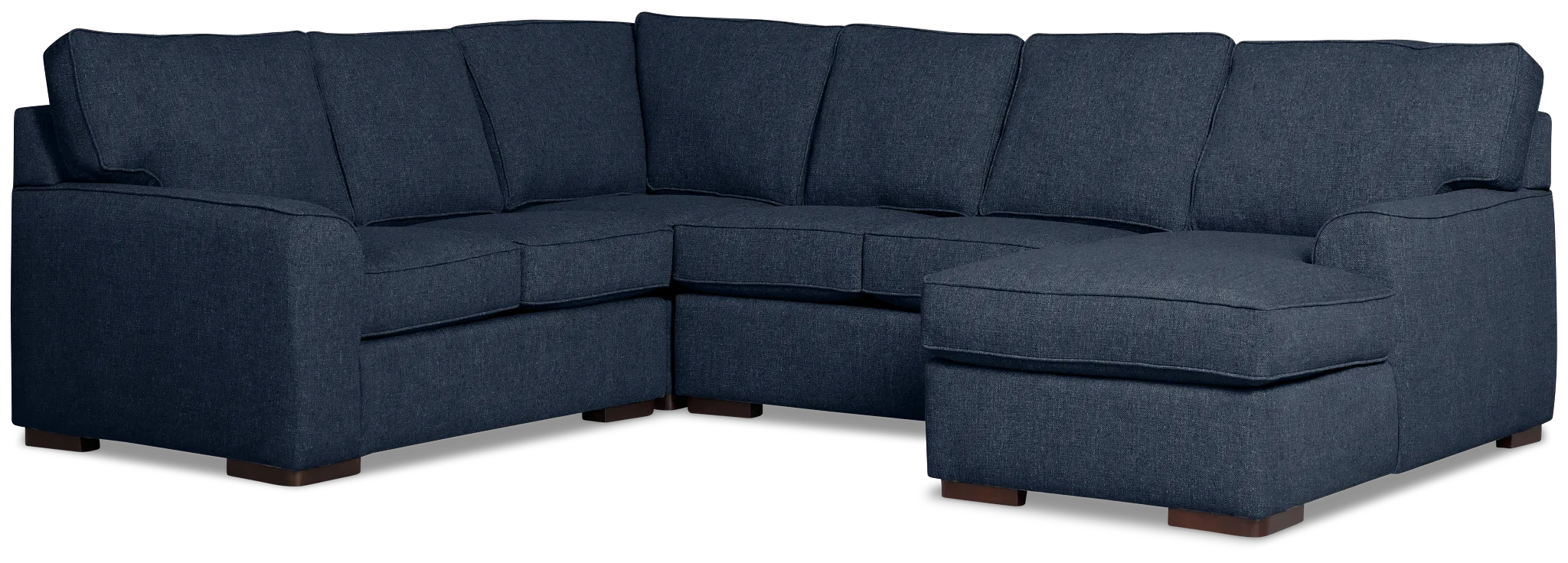 Sinclair Dark Blue Fabric Medium Right Chaise Sectional