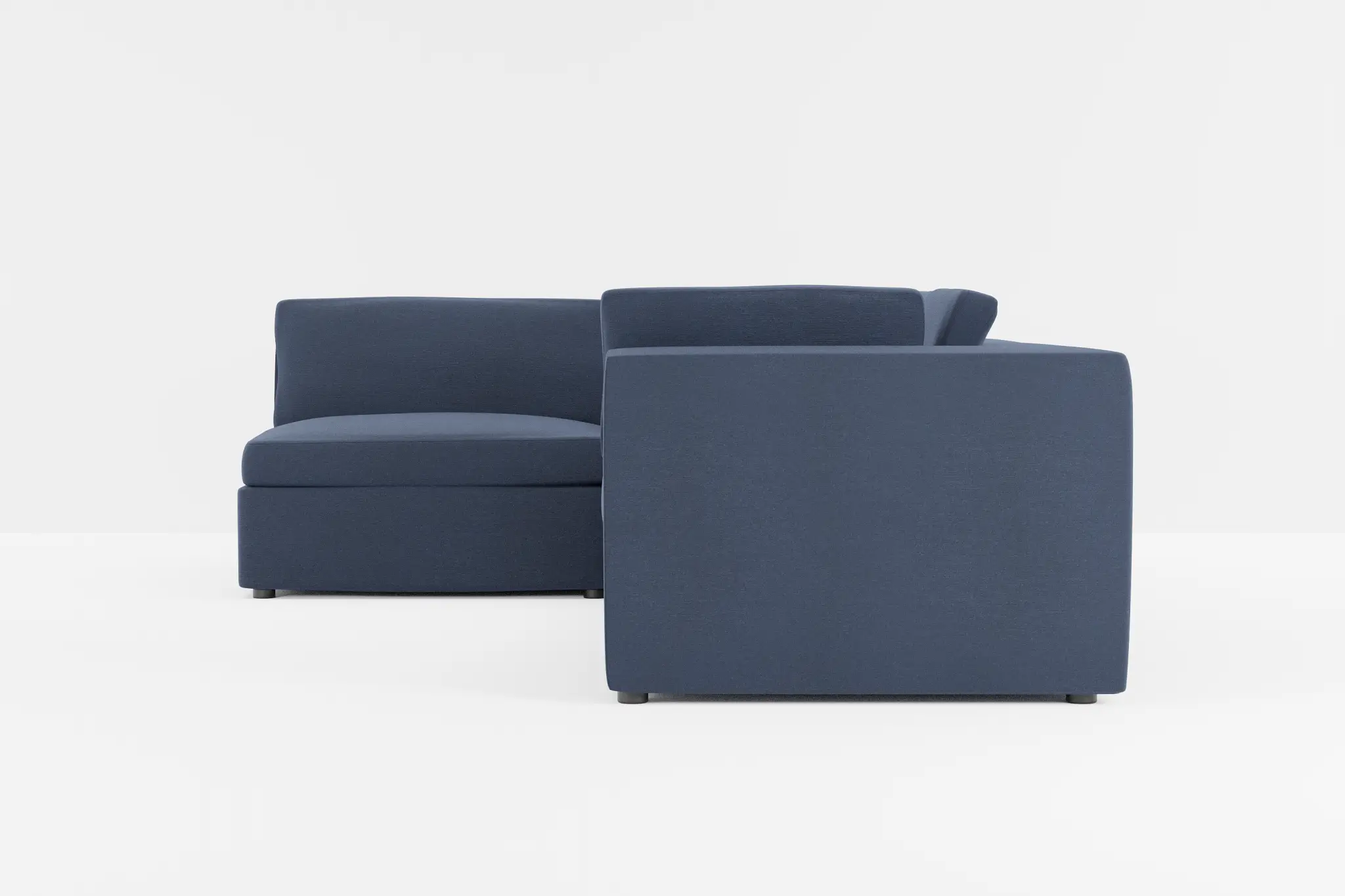 Destin Peyton Dark Blue Fabric 4-piece Modular Sectional Destin Peyton Dark Blue Fabric 4-piece Modular Sectional