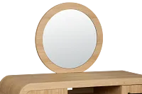 Lyndie Light Tone Vanity & Mirror With Stool