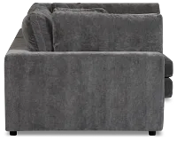 Lounge Dark Gray Fabric Right Chaise Sectional