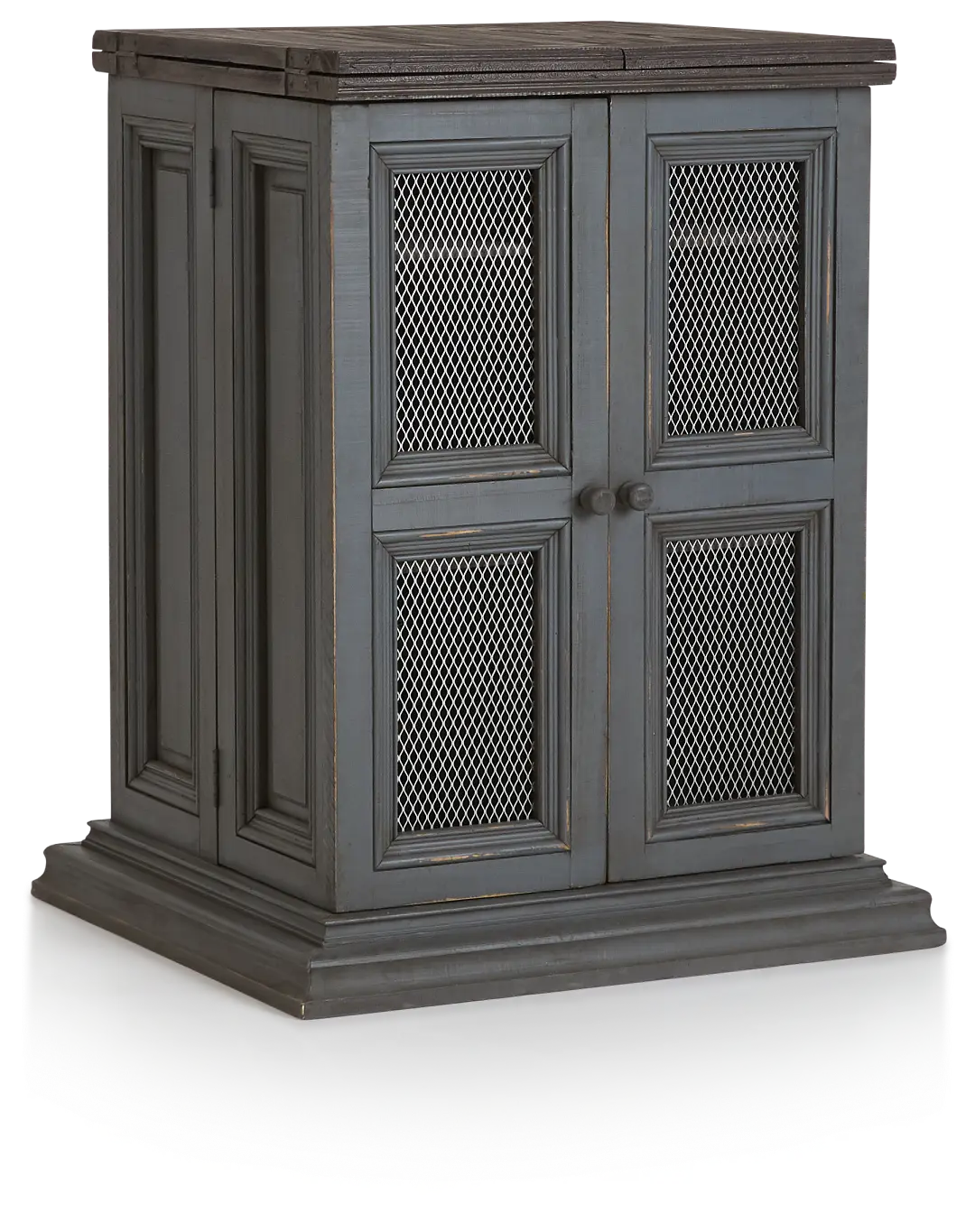 Marcello Gray Wood Fold Out Bar Marcello Gray Wood Fold Out Bar