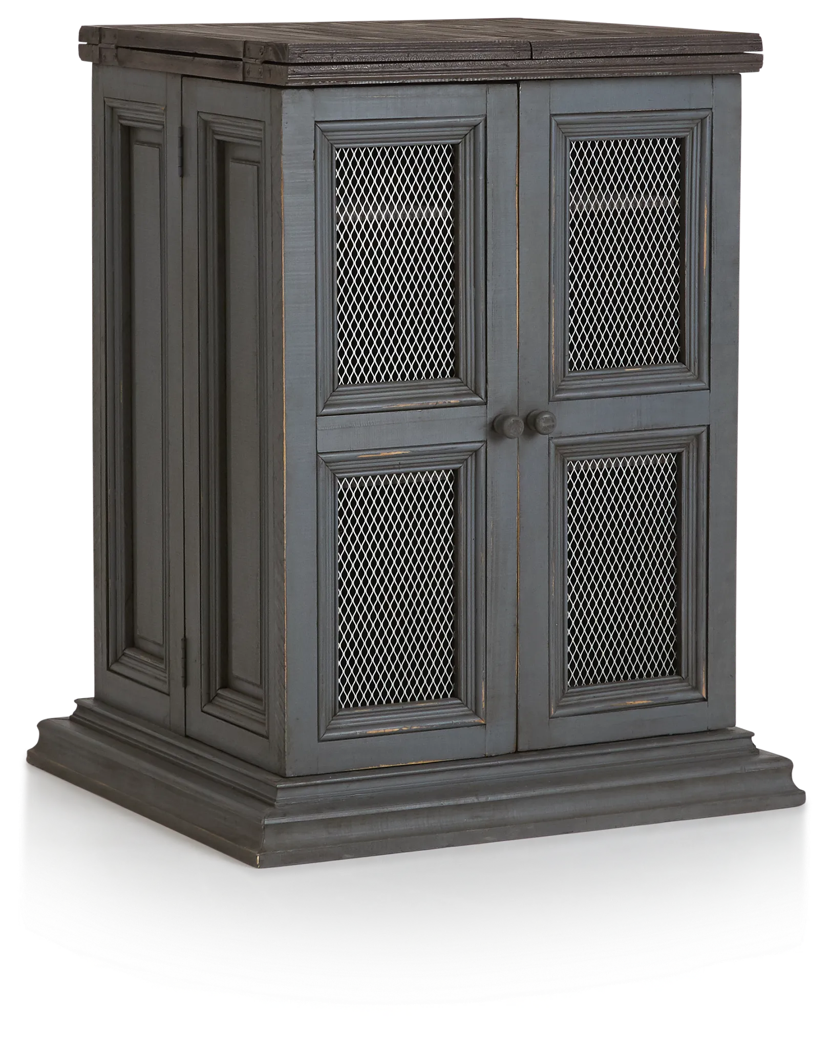 Marcello Gray Wood Fold Out Bar