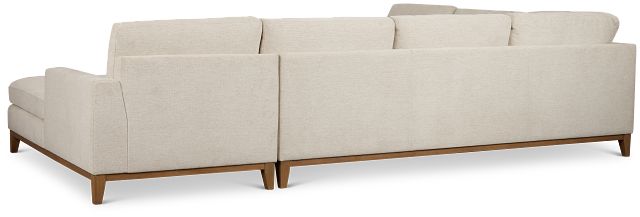 Maisie Light Beige Fabric Medium Right Chaise Sectional