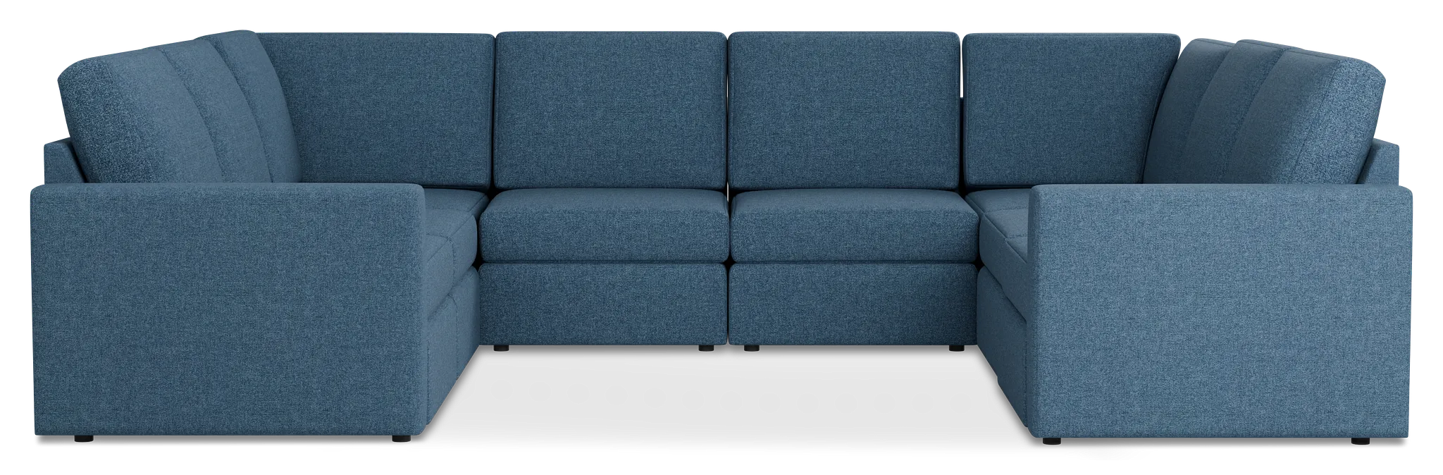 Citymod Blue Fabric 8-piece Modular Sectional