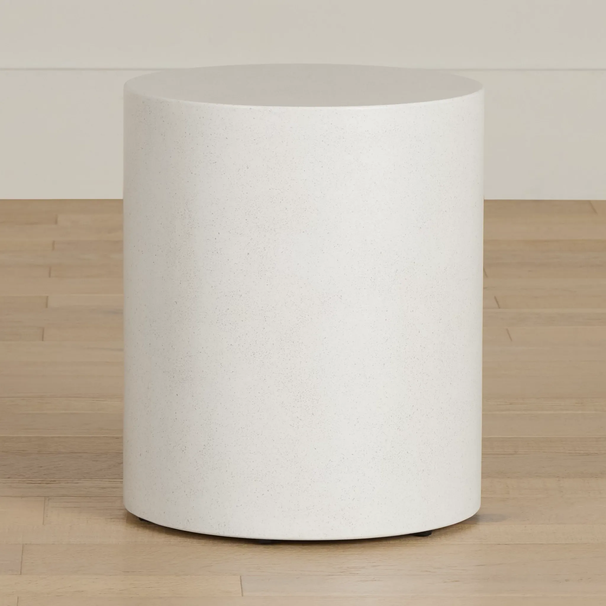 Tai White Round End Table