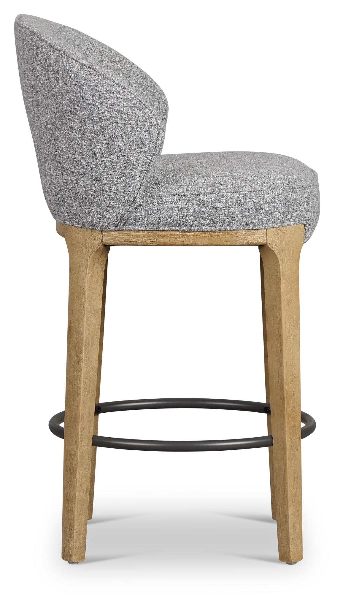 Libby Dark Gray Fabric 24" Upholstered Barstool