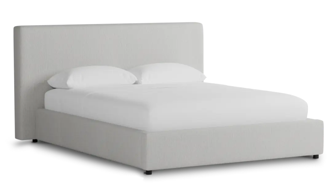 Grayton Delray Pewter 44" Upholstered Platform Bed Grayton Delray Pewter 44" Upholstered Platform Bed