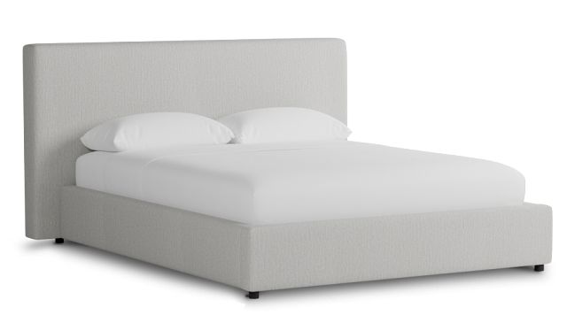 Grayton Delray Pewter 44" Upholstered Platform Bed