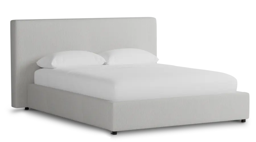 Grayton Delray Pewter 44" Upholstered Platform Bed Grayton Delray Pewter 44" Upholstered Platform Bed