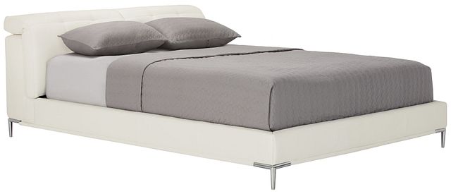 Santino White Micro Platform Bed (2)
