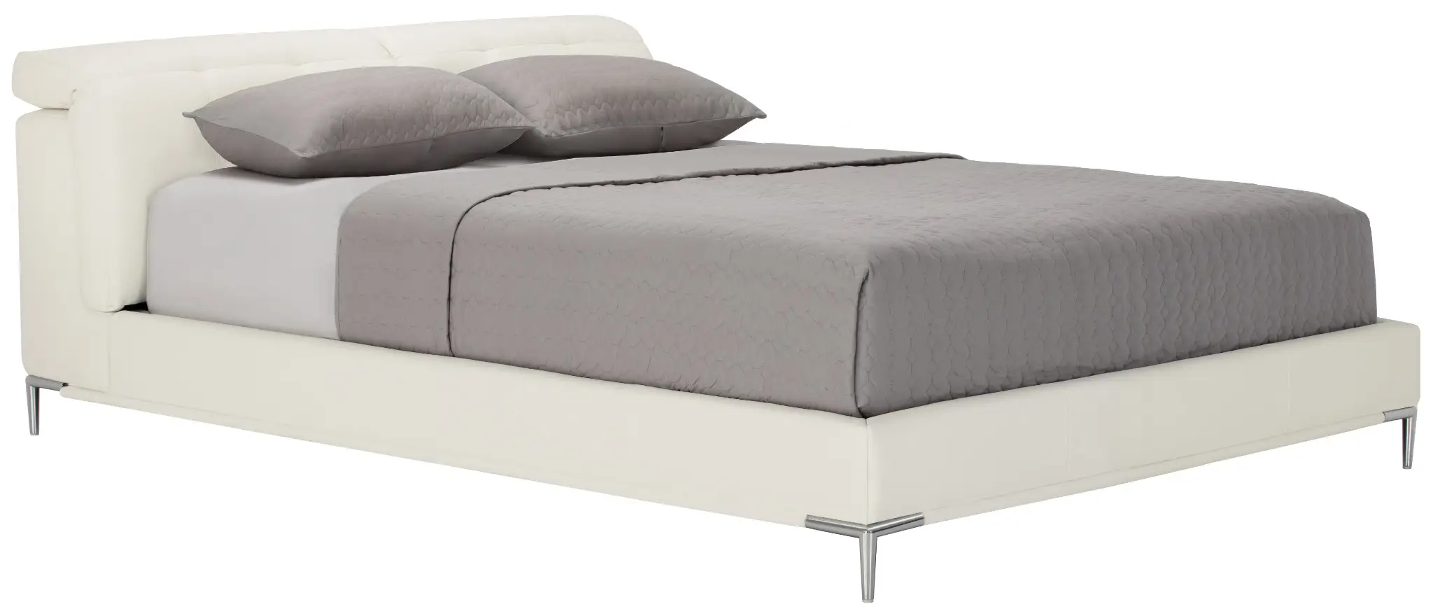 Santino White Micro Platform Bed Santino White Micro Platform Bed