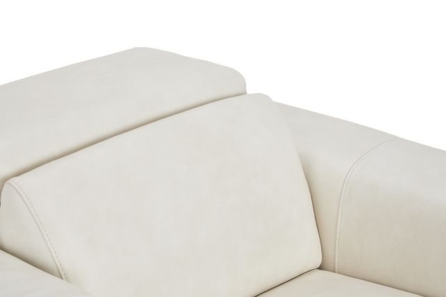 Ainsley White Leather Power Recliner