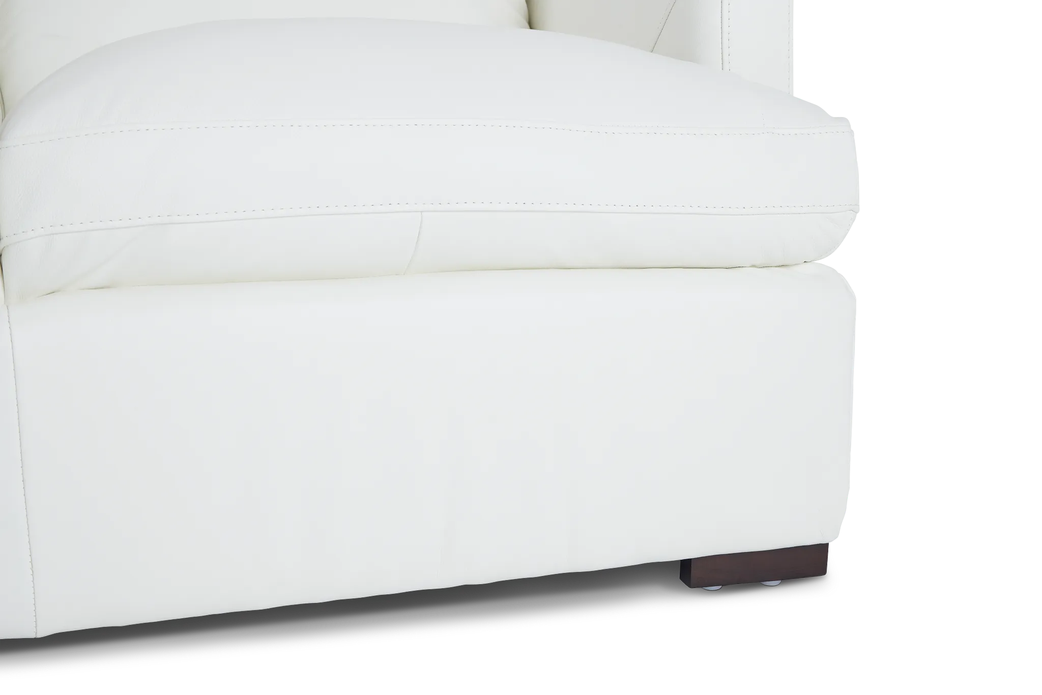 Amari White Leather Loveseat