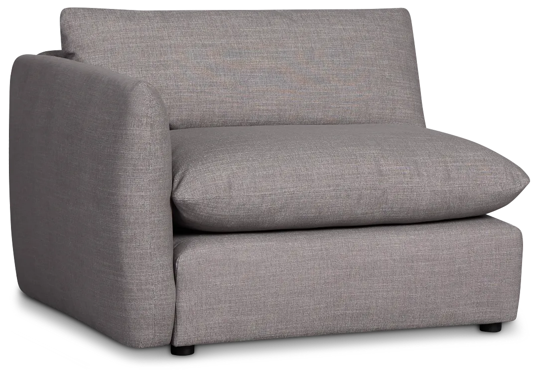 Serena Gray Fabric Left Chair