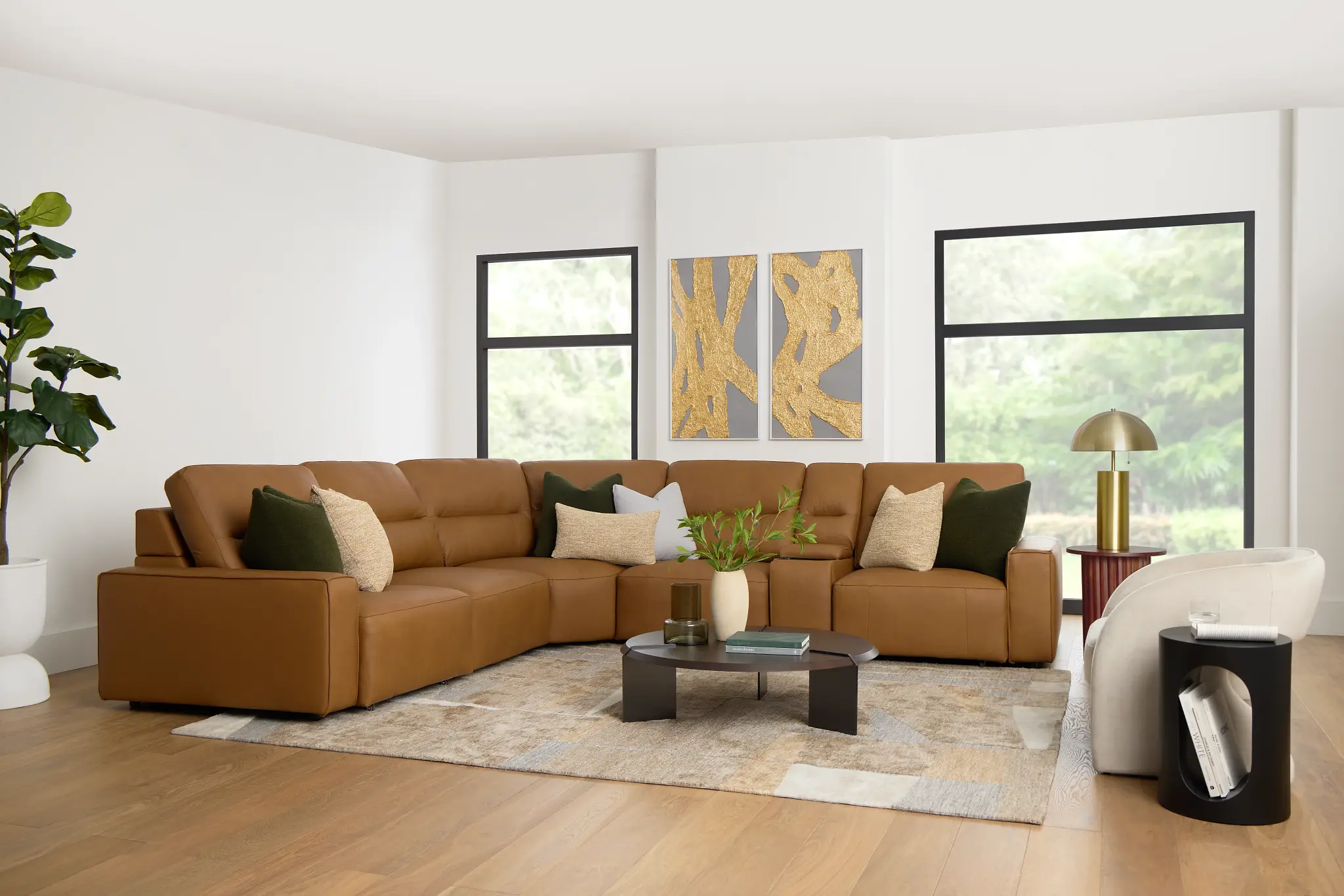 Rudy Brown Lthr/vinyl Medium Tri Power 2 Arm Extension Chaise Sectional Rudy Brown Lthr/vinyl Medium Tri Power 2 Arm Extension Chaise Sectional
