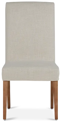 Harbor Light Beige Short Slipcover Chair With Light Tone Leg