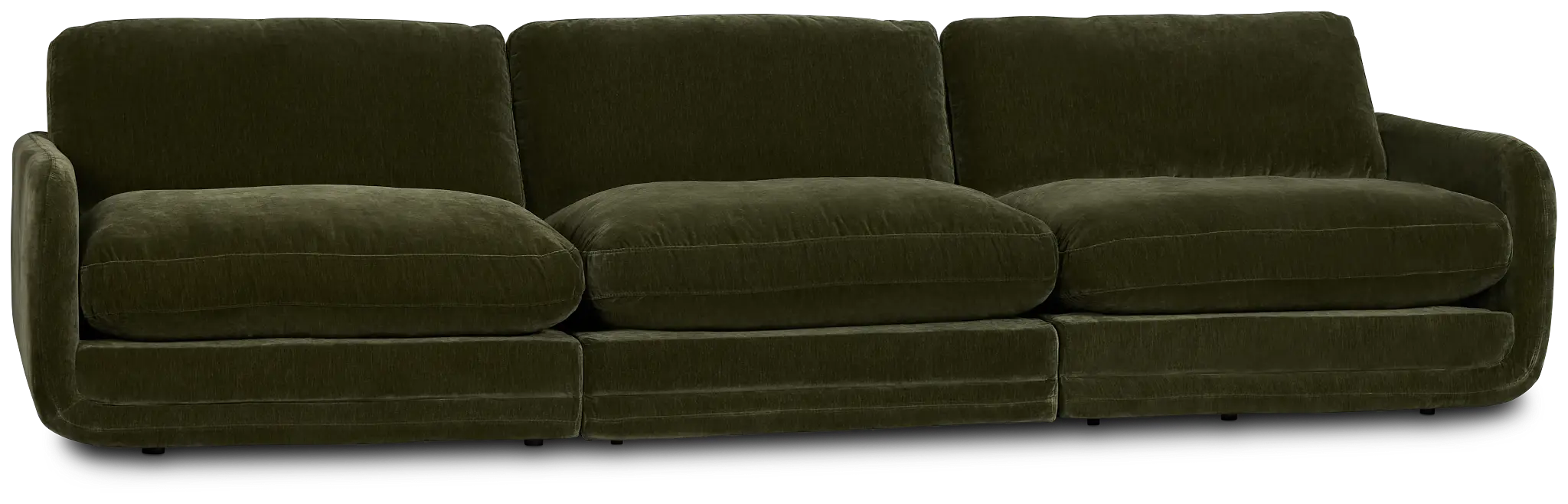 Jules Green Velvet 3 Piece Modular Sofa Jules Green Velvet 3 Piece Modular Sofa