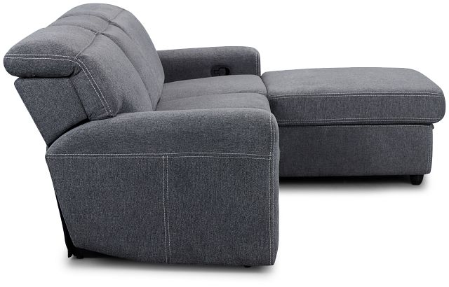 Callum Dark Gray Storage Small Right Chaise Sleeper Sectional