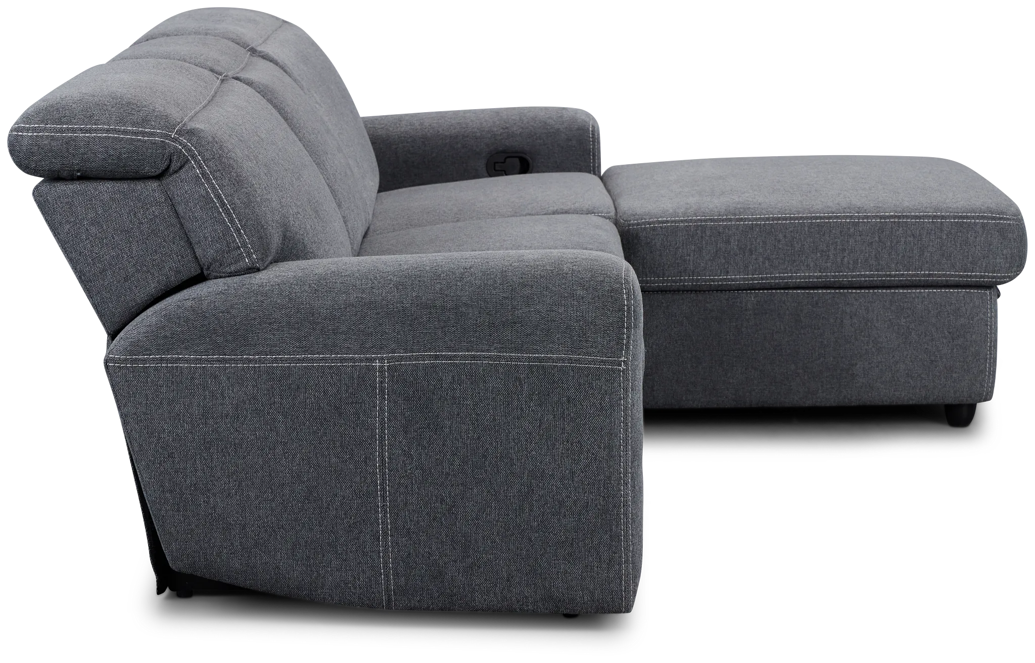 Callum Dark Gray Storage Small Right Chaise Sleeper Sectional