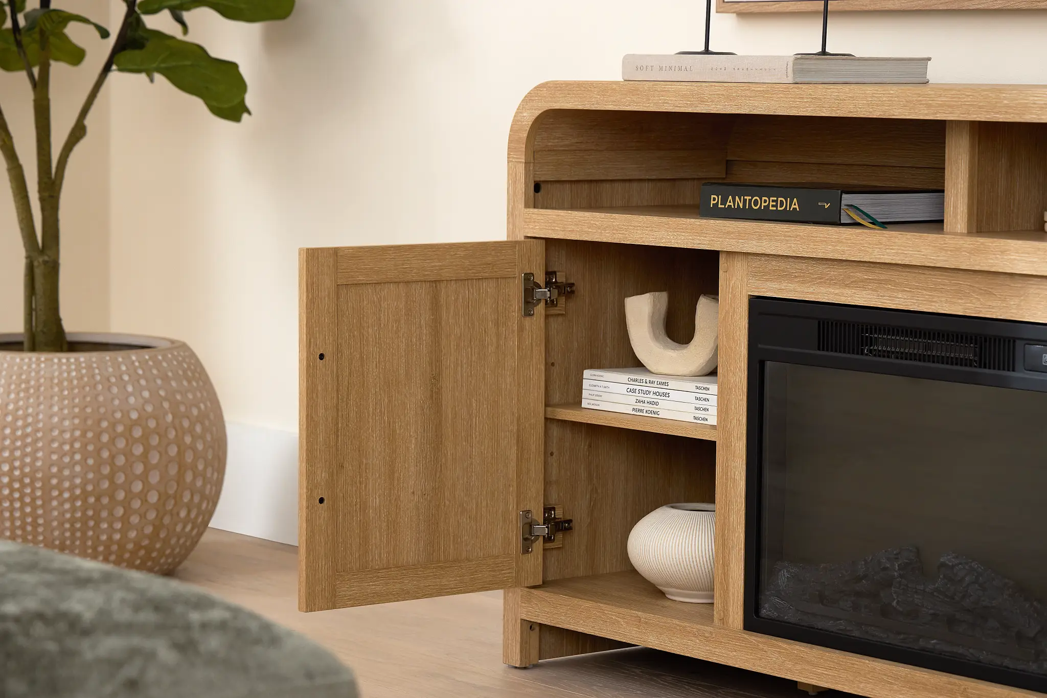 Lyndie Light Tone Tv Stand With Fireplace Insert Lyndie Light Tone Tv Stand With Fireplace Insert
