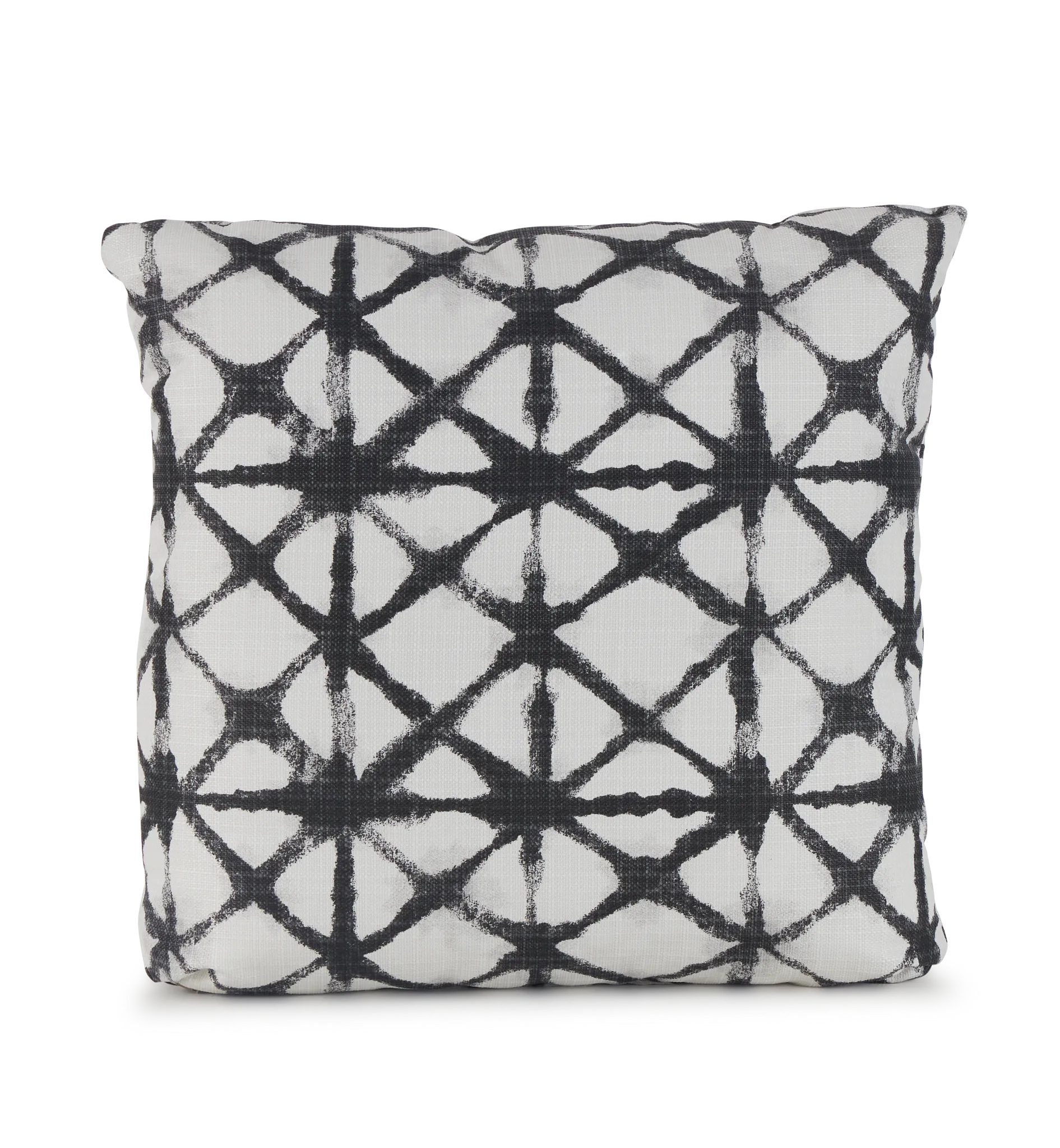 Shibori Black 18" Indoor/outdoor Square Accent Pillow