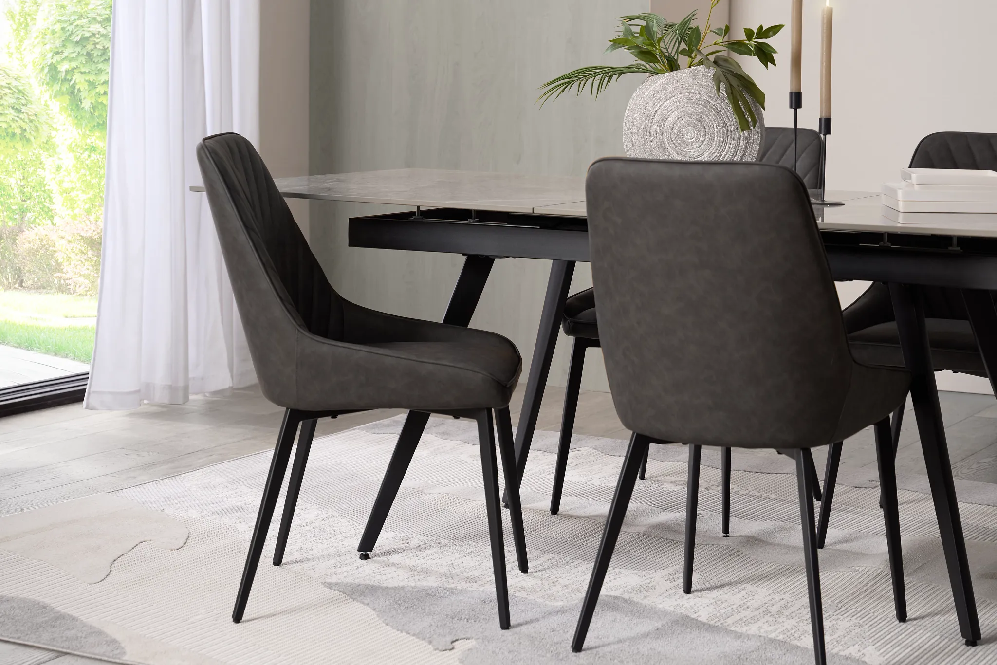 Maricopa Dark Gray Upholstered Side Chair