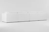 Destin Revenue White Fabric 6-piece Modular Sectional