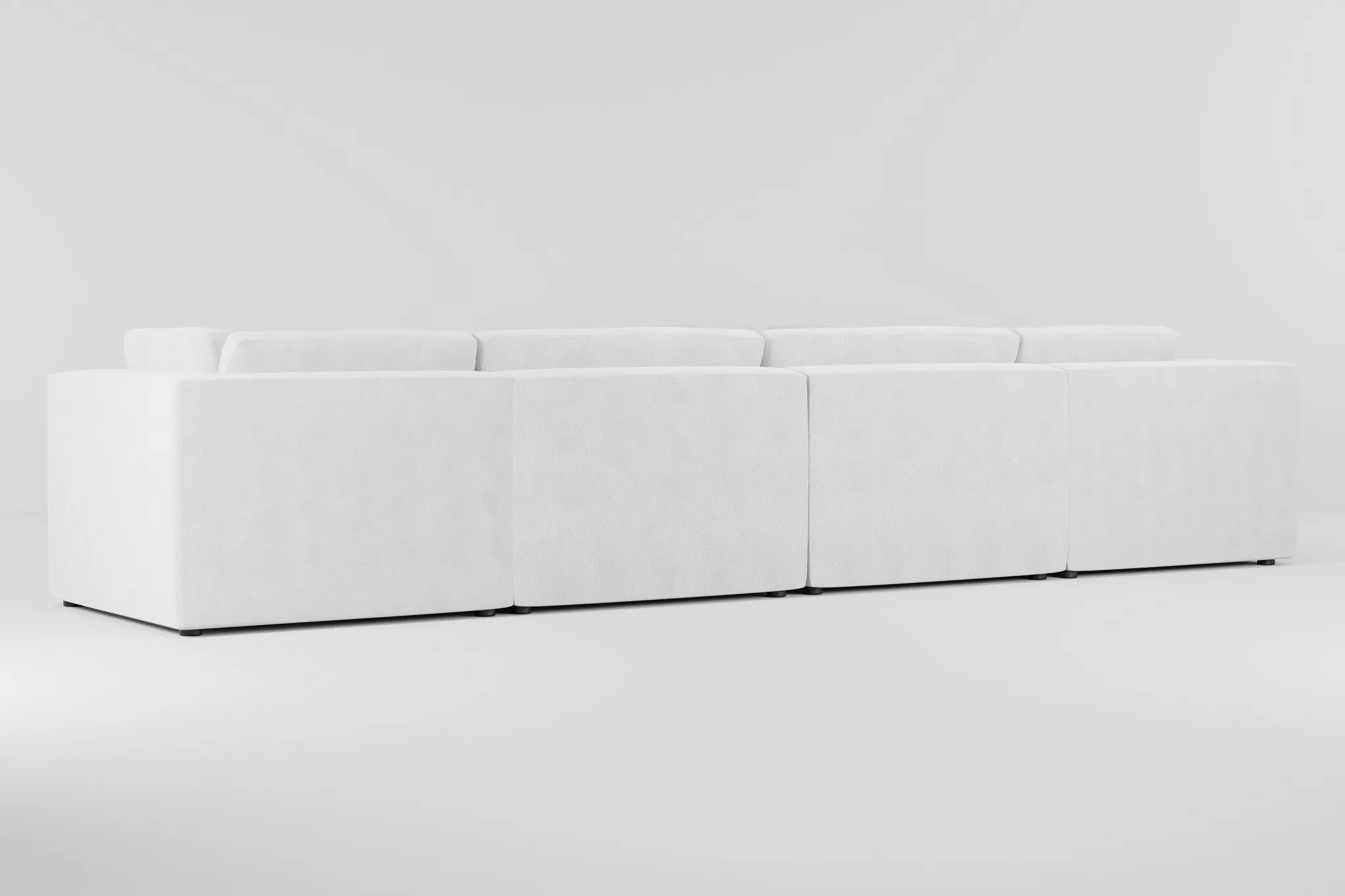 Destin Revenue White Fabric 6-piece Modular Sectional