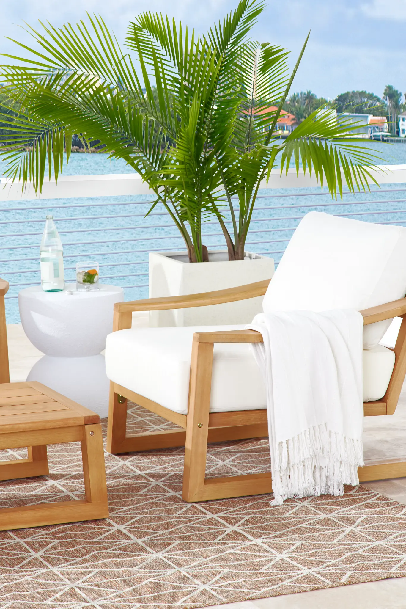 Tobago Light Tone Chair With White Cushion Tobago Light Tone Chair With White Cushion