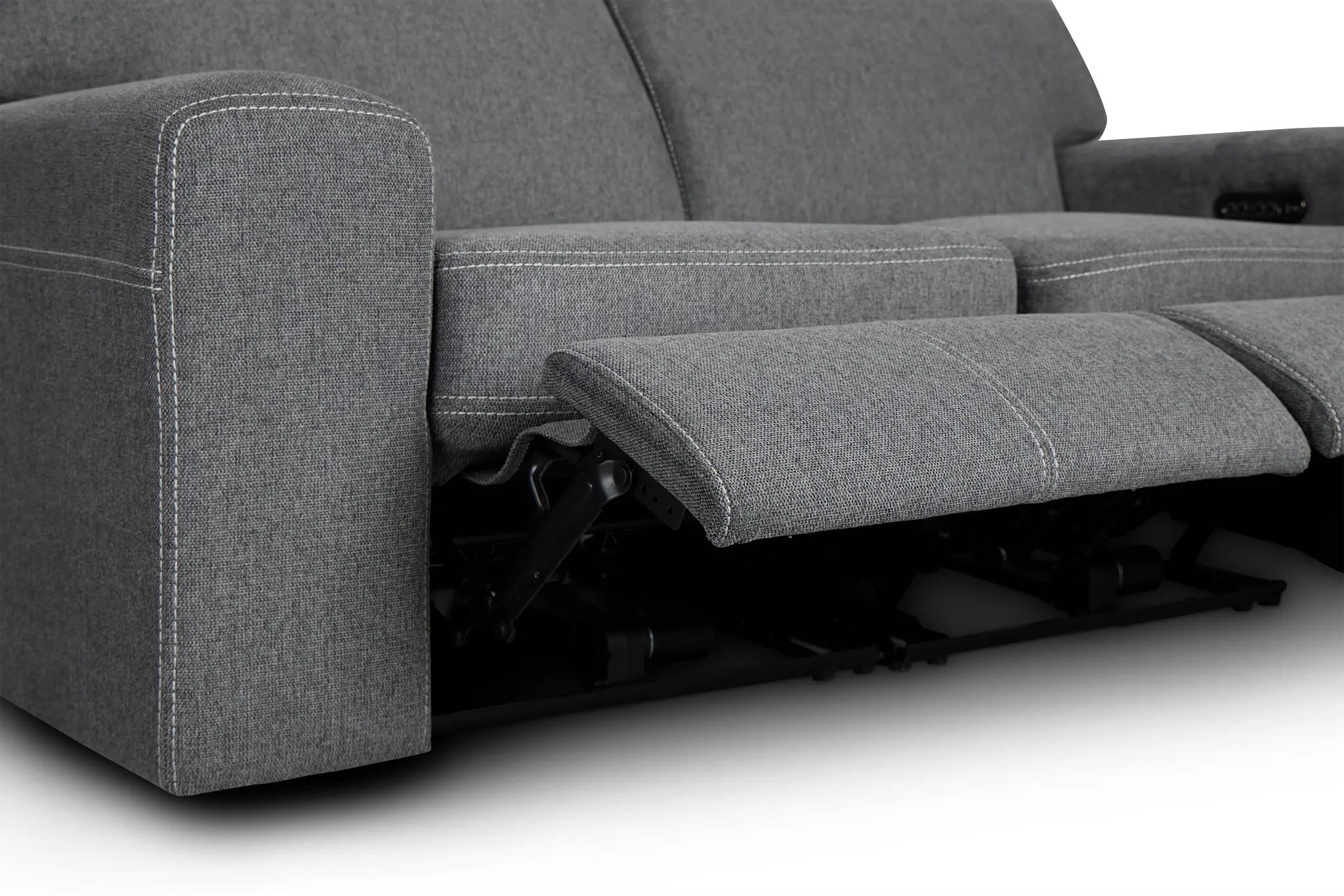 Callum Dark Gray Fabric 2-piece Modular Power Reclining Sofa Callum Dark Gray Fabric 2-piece Modular Power Reclining Sofa